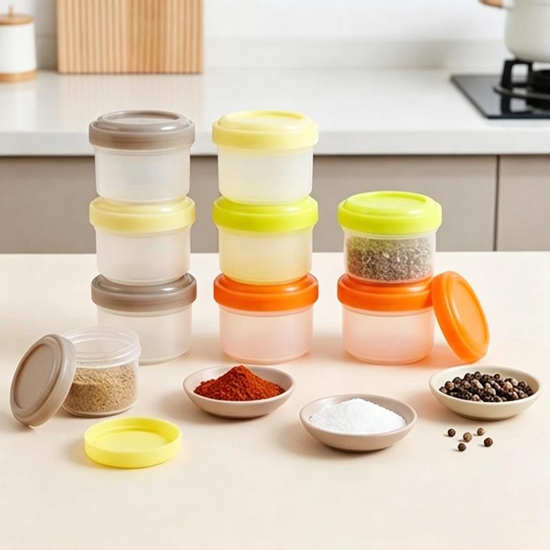 4Pcs Stackable PP Mini Food Ja - Baby Food Jars With Lids ulasan dan harga